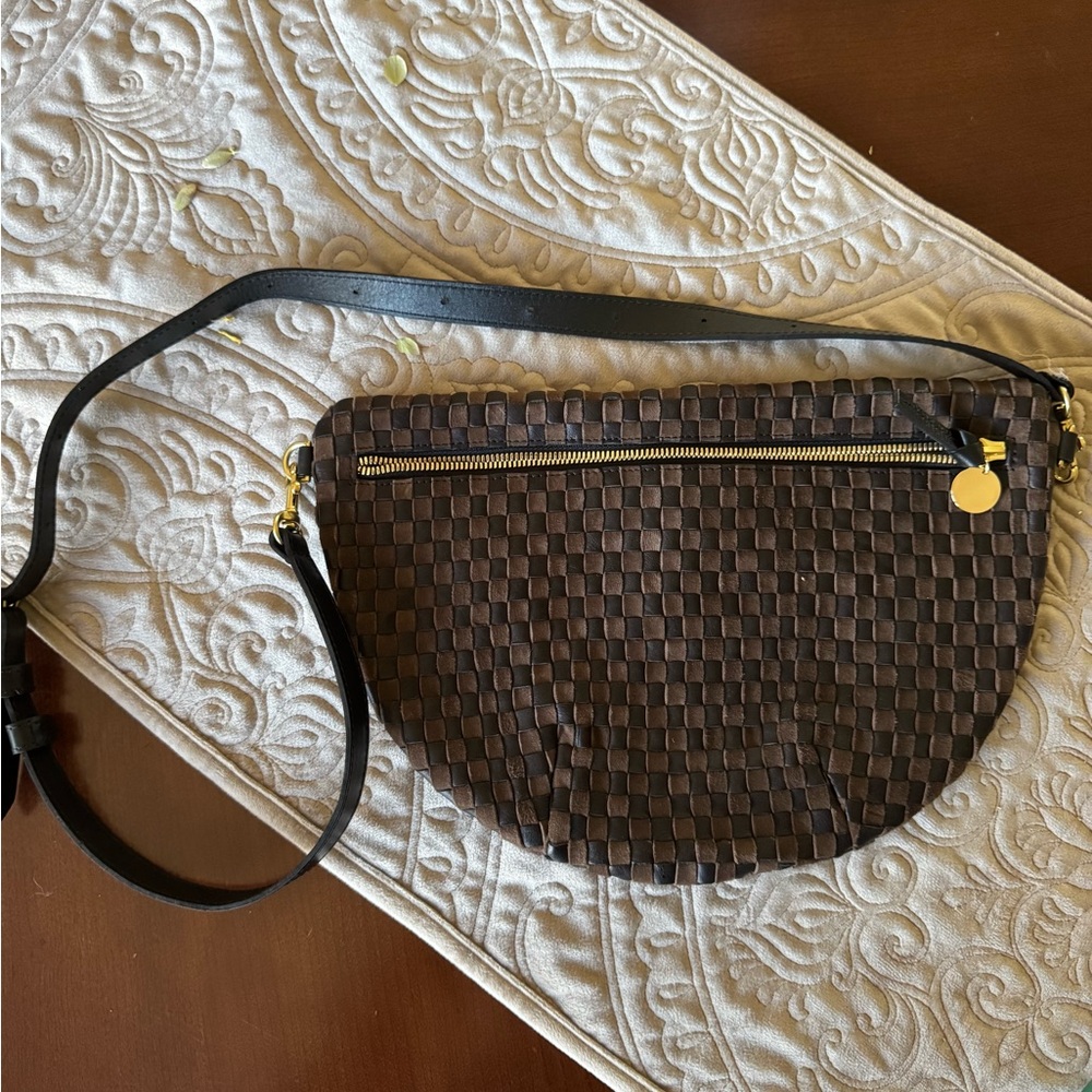 Clare V Black and Chocolate Woven Grande Fanny - Picture 1 of 6